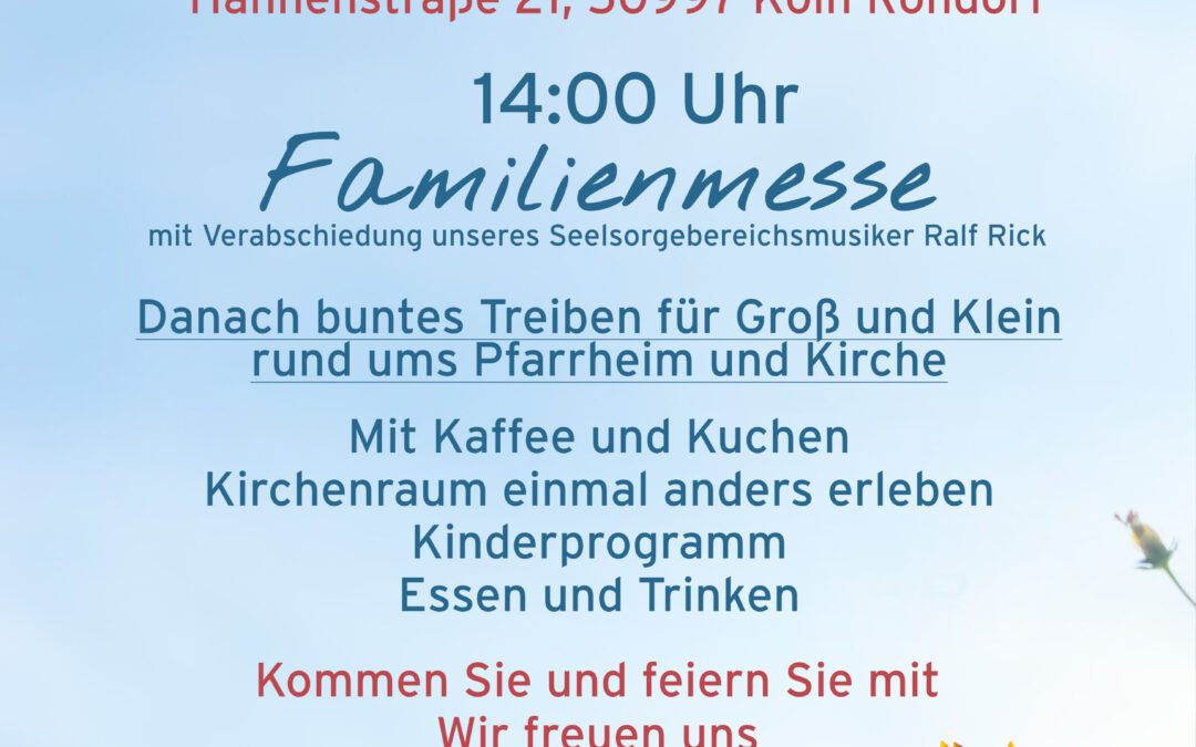 Einladung zum Pfarrfest nach Rondorf