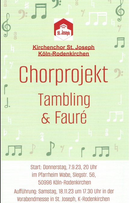 Chorprojekt St. Joseph