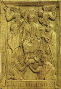 Elfenbeintafel um 965/983, Museo delle Arti Decorative, Mailand (Bildquelle: Joachim Schäfer, www.heiligenlexikon.de)